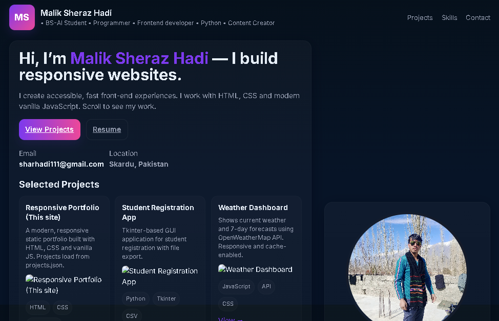 Personal Portfolio Website